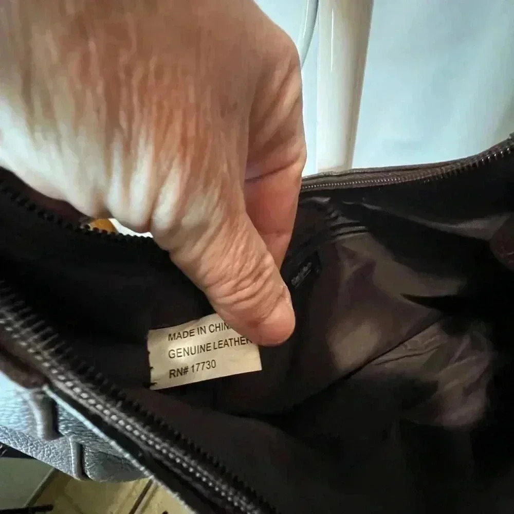 Mossimo Brown Pebble Leather Hobo Shoulder Bag - Picture 3 of 11